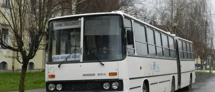 Ikarus 280 helyközi csuklós busz bérlése nosztalgia utazáshoz és rendezvényekre - fehér retró autóbusz